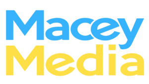 Macey Media logo with "Macey" in light blue text and "Media" in yellow text.
