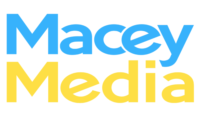 Macey Media logo with "Macey" in light blue text and "Media" in yellow text.